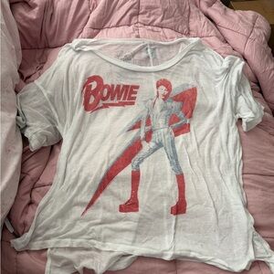 TRUNK LTD David Bowie Graphic Tee - White with Red Print